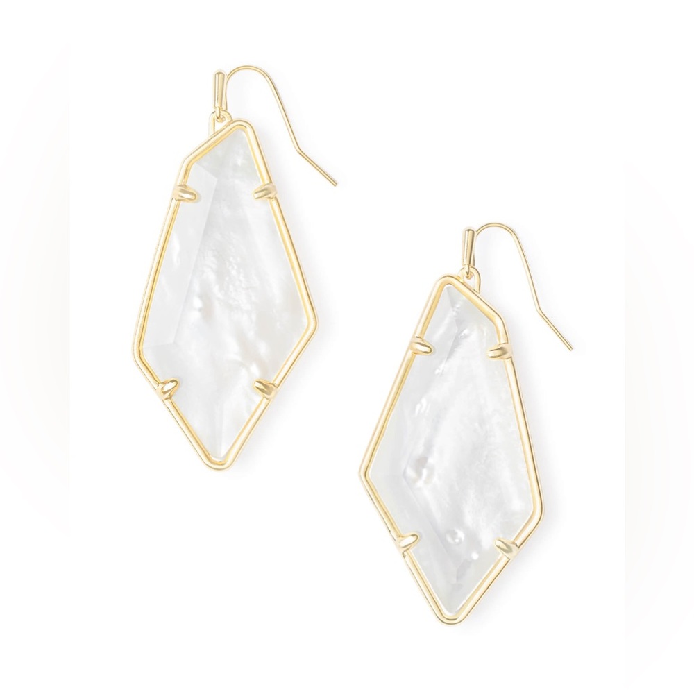 Kendra Scott Emile Earrings in Gold and Ivory‎ Mother of Pearl